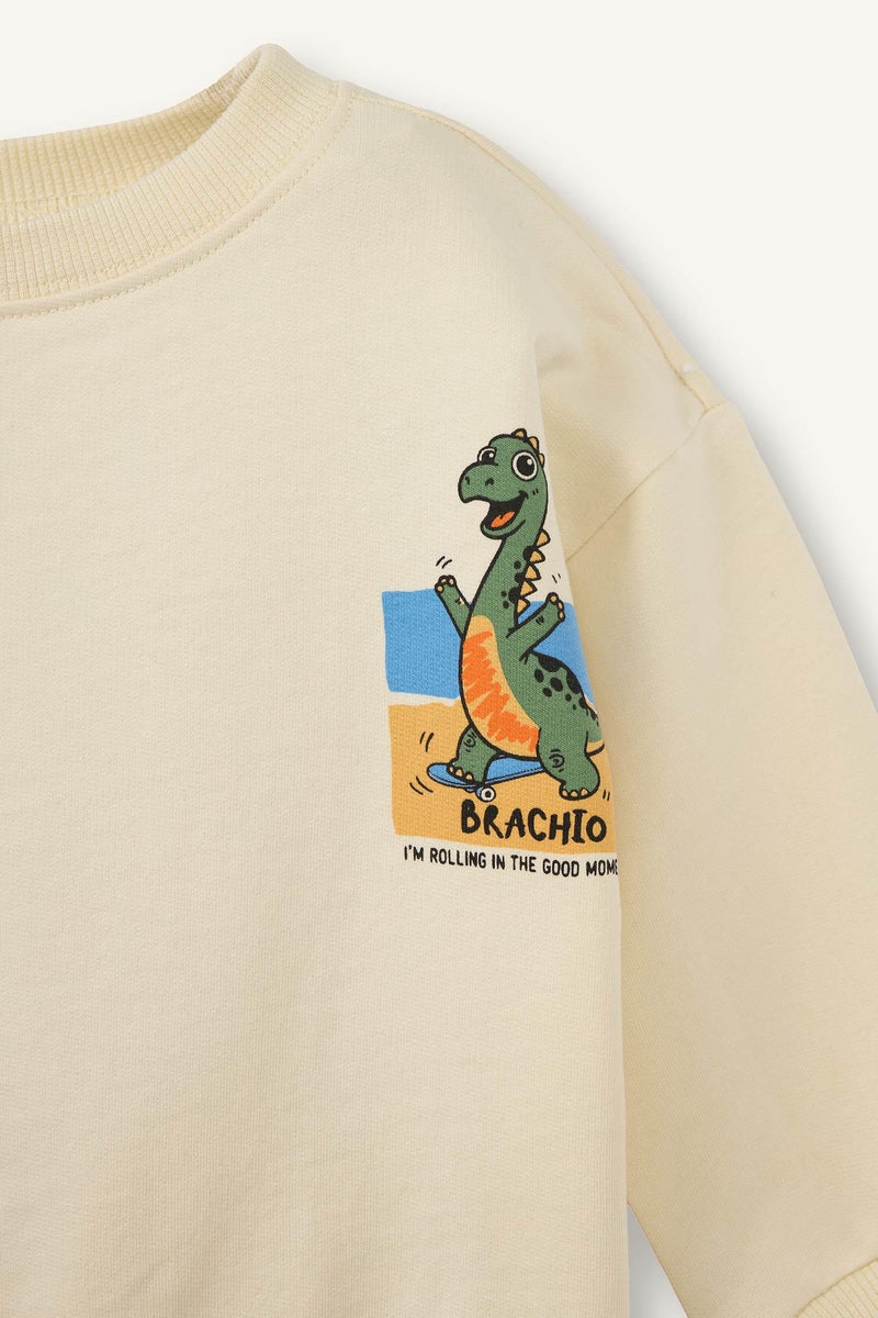 ديفاكتو سويت شيرت اولادي اوفر سايز وطبعة ديناصور - Image 5